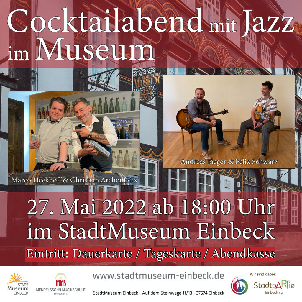 Cocktailabend mit Jazz im Museum 27. Mai 2022