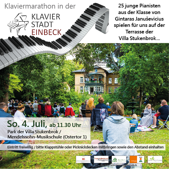 Klaviermarathon am Sonntag, 4. Juli 2021, ab 11:30 Uhr