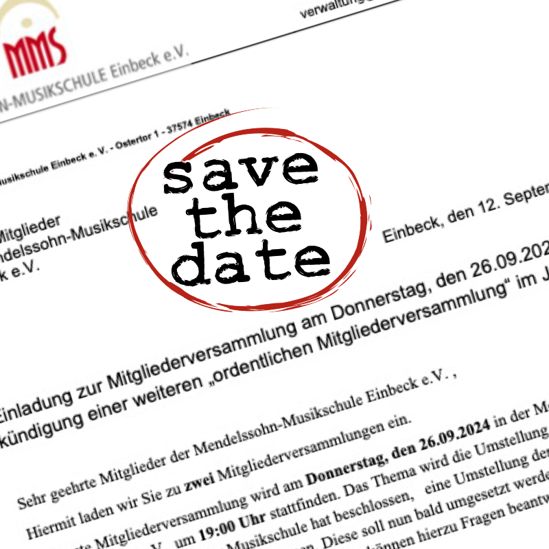 Einladung zur Mitgliederversammlung am 26. September 2024