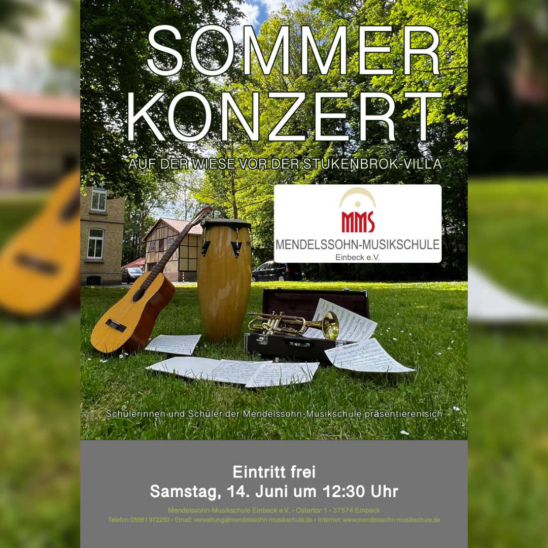 MENDELSSOHN-MUSIKSCHULE: SOMMER KONZERT, 14. JUNI 2025, 12:30 UHR